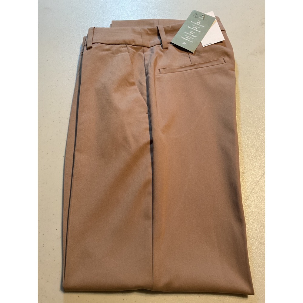 HM‎ Womens Tan Straight Leg Dress Pants Trousers Size 4 NWT 1176514 8